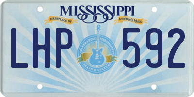MS license plate LHP592