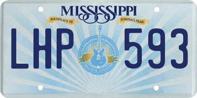 MS license plate LHP593