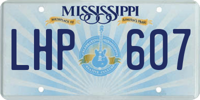 MS license plate LHP607