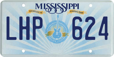 MS license plate LHP624
