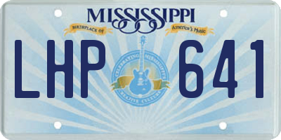 MS license plate LHP641