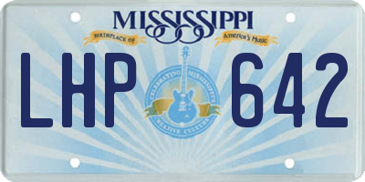 MS license plate LHP642
