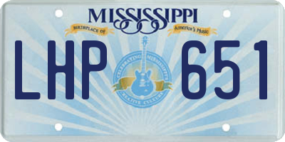 MS license plate LHP651