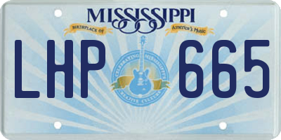 MS license plate LHP665