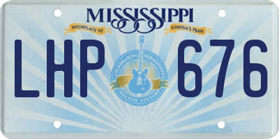 MS license plate LHP676