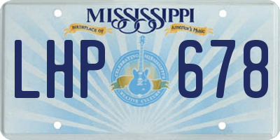 MS license plate LHP678