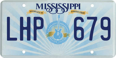 MS license plate LHP679