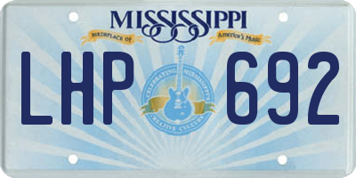 MS license plate LHP692