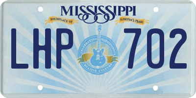 MS license plate LHP702