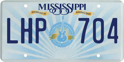 MS license plate LHP704