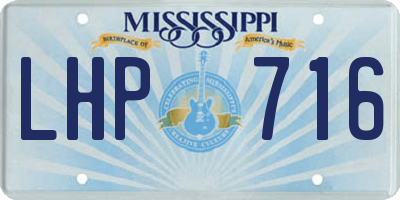 MS license plate LHP716