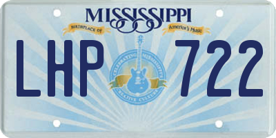 MS license plate LHP722