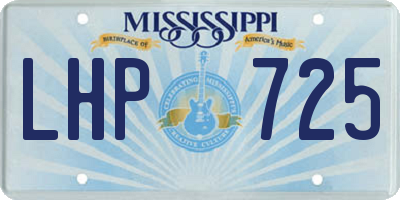 MS license plate LHP725