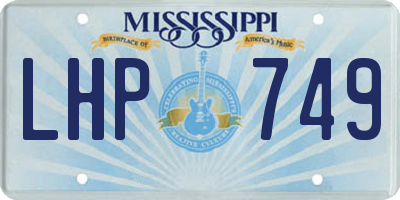 MS license plate LHP749