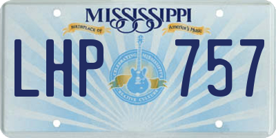 MS license plate LHP757