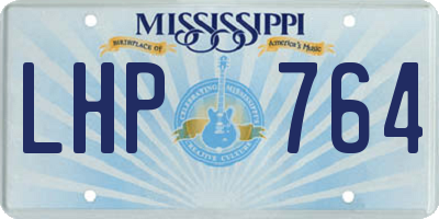 MS license plate LHP764