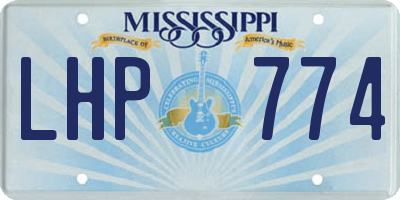 MS license plate LHP774