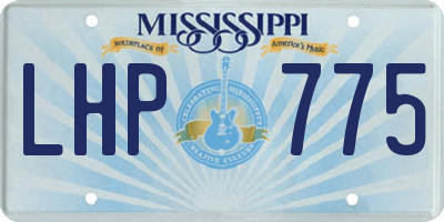 MS license plate LHP775