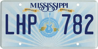 MS license plate LHP782
