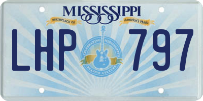 MS license plate LHP797