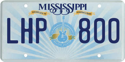 MS license plate LHP800