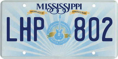 MS license plate LHP802