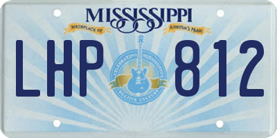 MS license plate LHP812