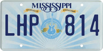 MS license plate LHP814