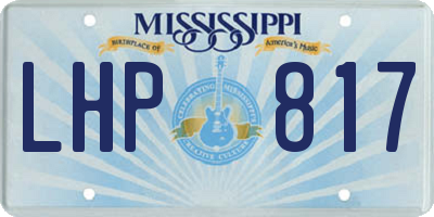 MS license plate LHP817