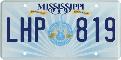 MS license plate LHP819