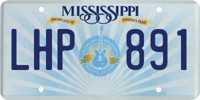 MS license plate LHP891
