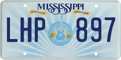 MS license plate LHP897