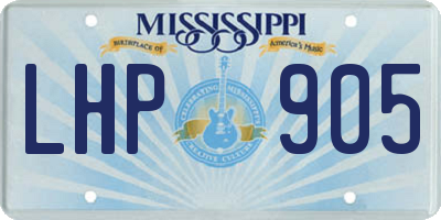 MS license plate LHP905