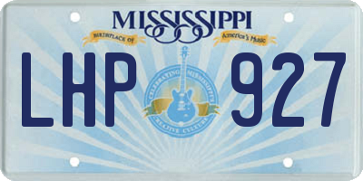 MS license plate LHP927