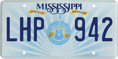 MS license plate LHP942