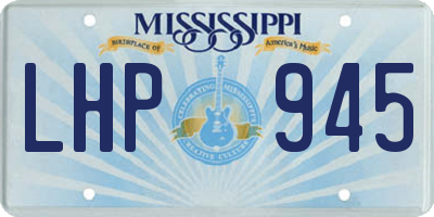 MS license plate LHP945
