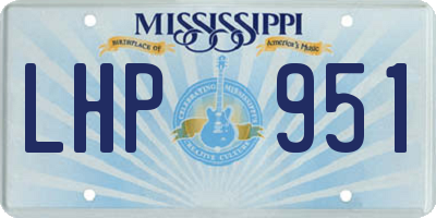 MS license plate LHP951