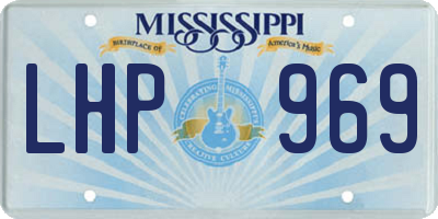 MS license plate LHP969