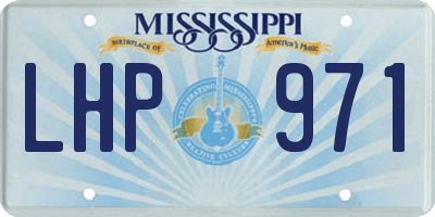 MS license plate LHP971