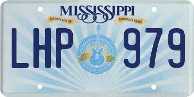 MS license plate LHP979