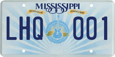 MS license plate LHQ001