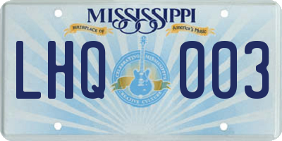 MS license plate LHQ003