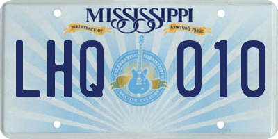 MS license plate LHQ010