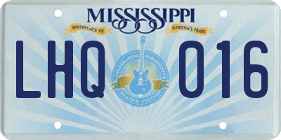 MS license plate LHQ016