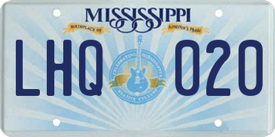 MS license plate LHQ020