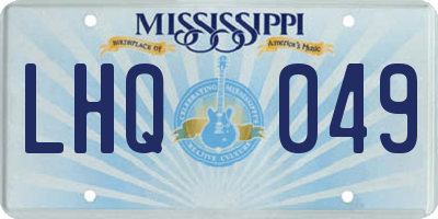 MS license plate LHQ049