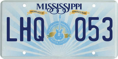 MS license plate LHQ053