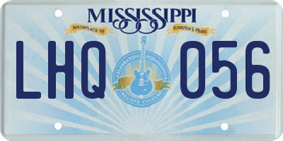 MS license plate LHQ056