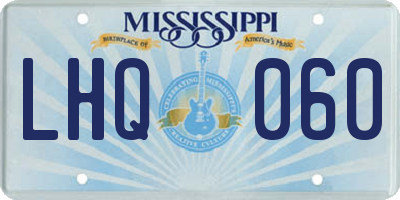 MS license plate LHQ060