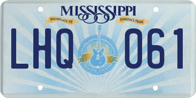 MS license plate LHQ061